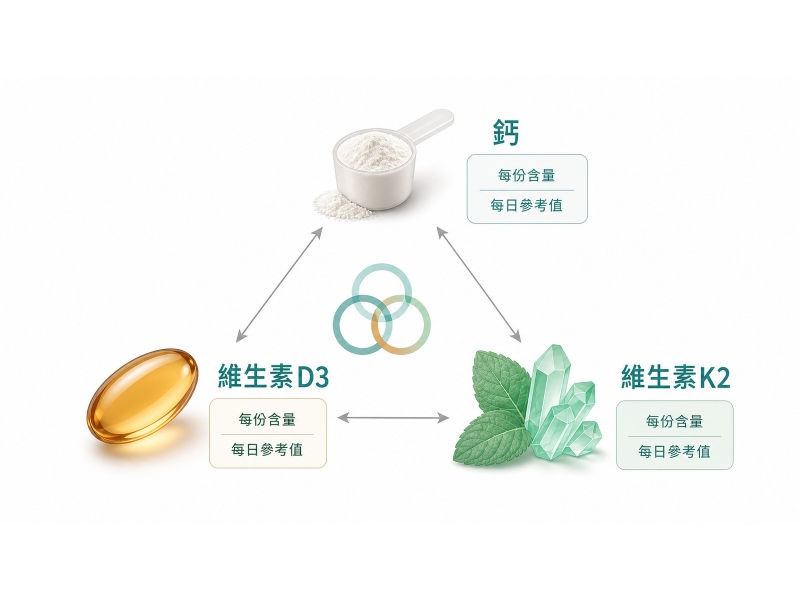 鈣、維生素D 和 K 搭配怎麼挑？牛奶鈣配 D3、K2 的原因